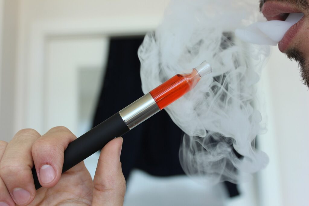 Health facts graphic about vaping after smoking cessation